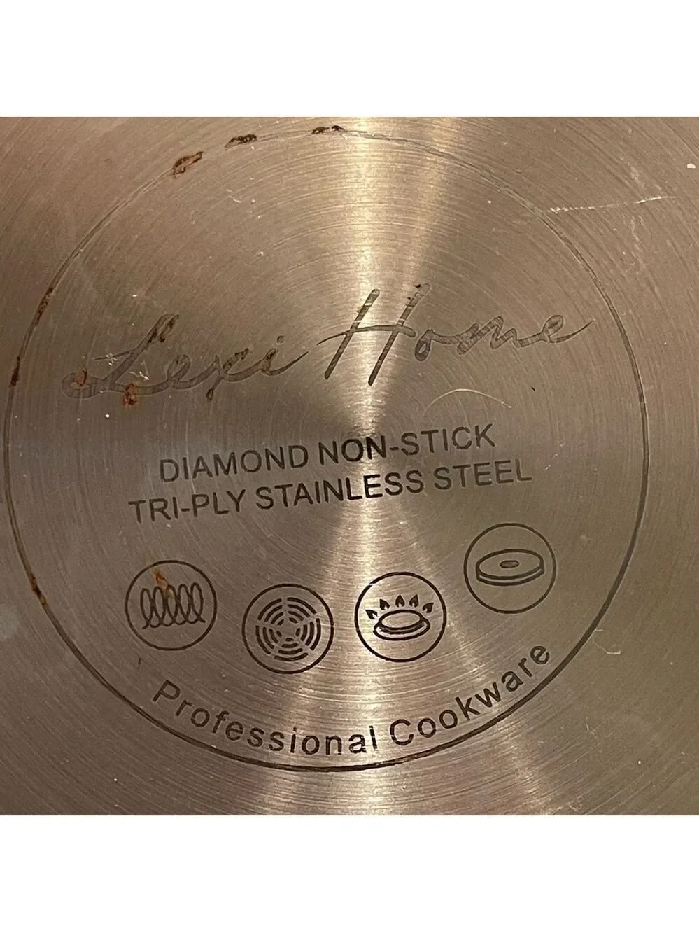 Lexi Home Diamond Non-Stick Tri-Ply Stainless Steel Professional Cookware 5 Qt